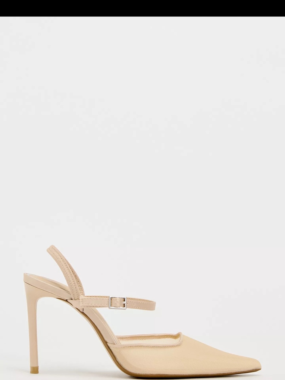 Zara Nude Pointed-Toe Slingback Stiletto
